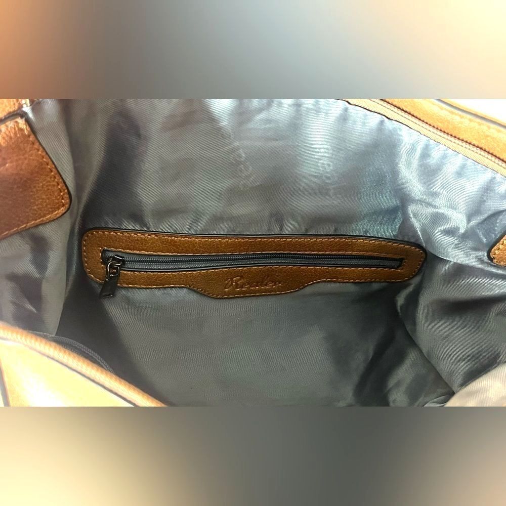 Realer Brown Faux Leather Bag Shoulder or Crossbody Purse Multiple Pockets - Picture 14 of 16